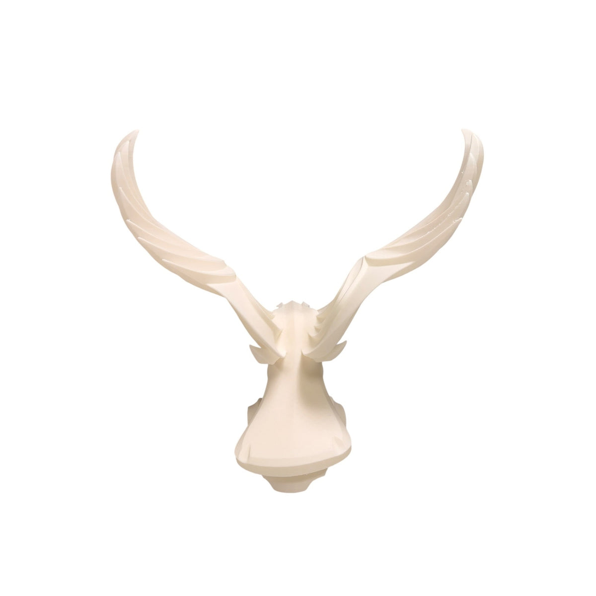 Handmade 3D Printed Eagle Spread Wings Sculpture White Resin Art Statue 15"