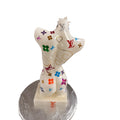 Handmade 3D Printed Pop Art Female Torso Sculpture Colorful Painted Resin 15"